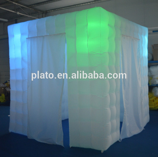 Large inflatable photo booth with colorful led for display