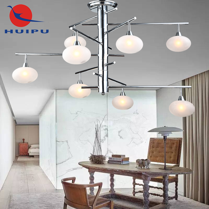 Modern 8 Glass Shades Ceiling Light Bedroom Decorate Down Light Ceiling Lamp