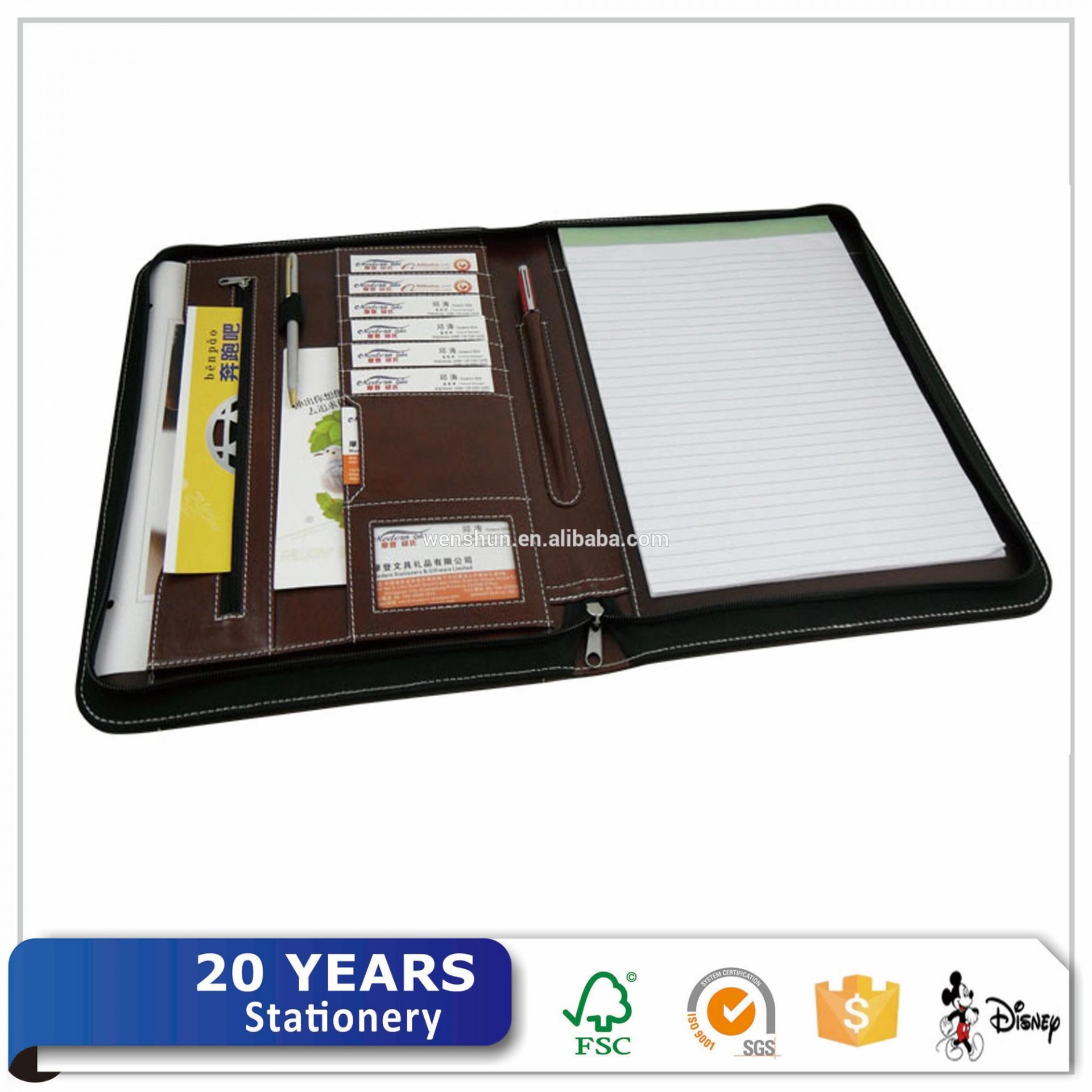 Professional Executive Business Leather Padfolio Folder