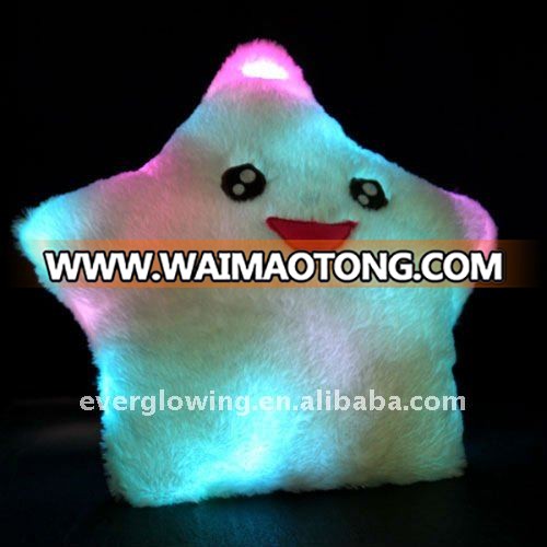 led colorful lucky star light pillow