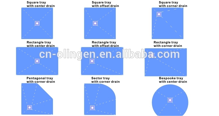 Pre-formed easy-to-install linear XPS shower base polystyrene tray