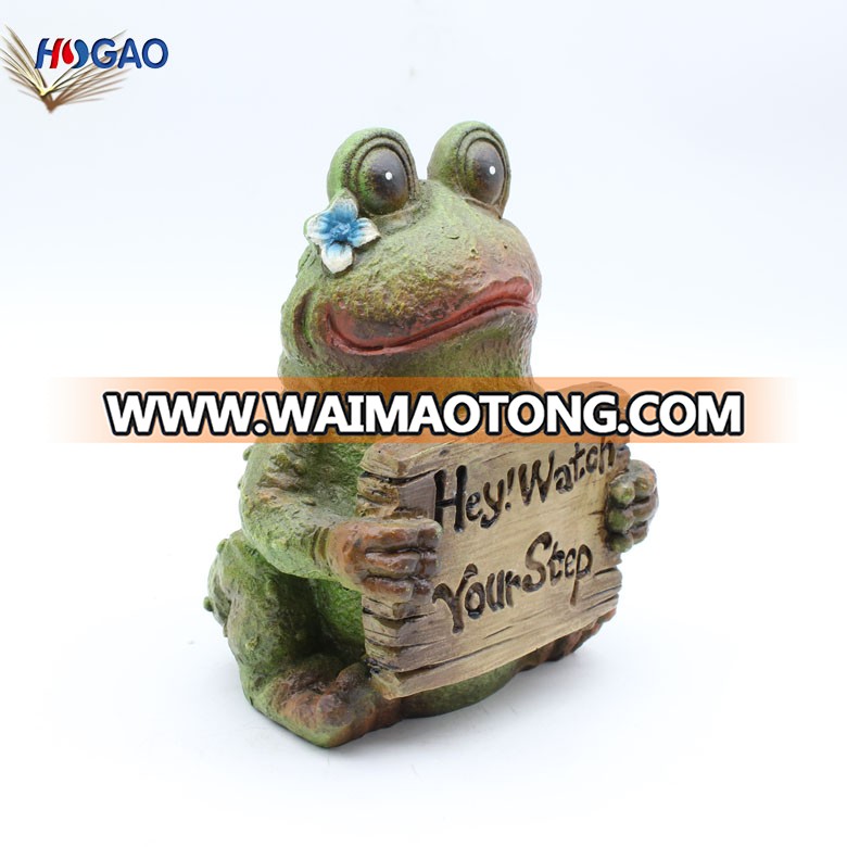 2019 Hot Sale Handcrafted Polyresin Outdoor Garden Frog Statue