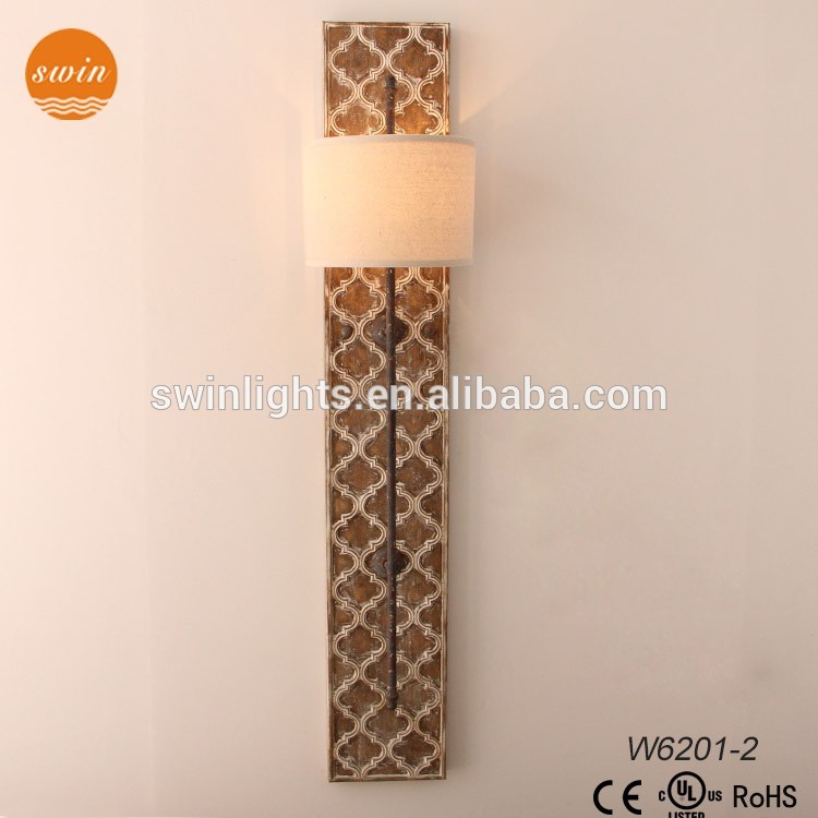 new design wall light wood plate wall lamp for hotel W6201-2