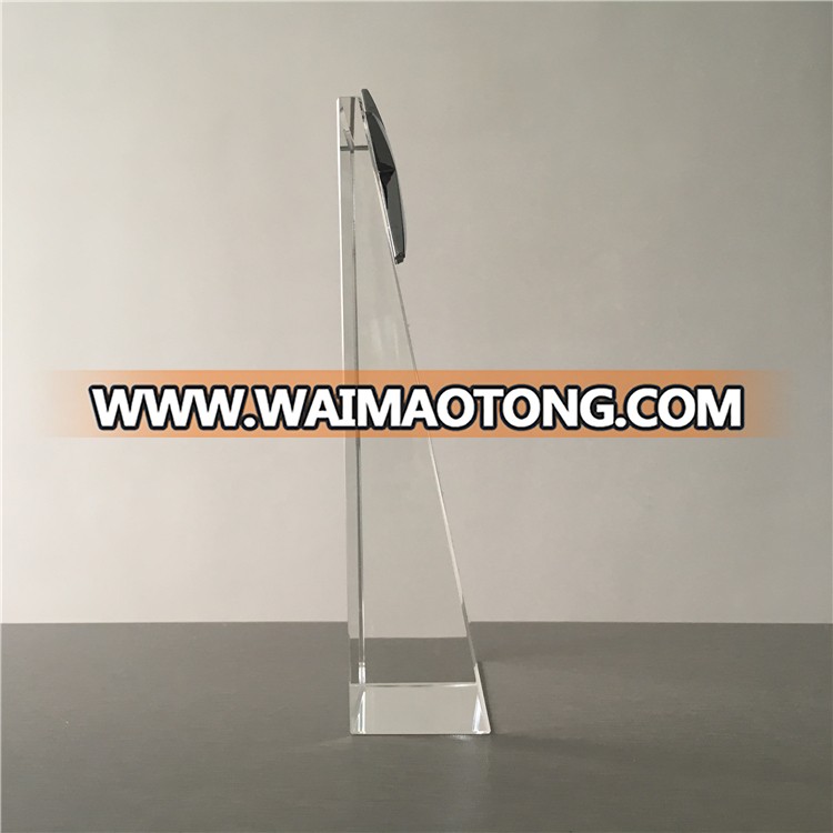 Silver Star Crystal Glass  Award Trophy For engraved