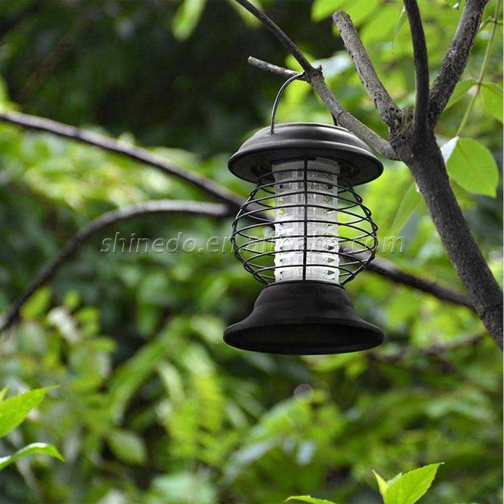 Shinedo Solar Mosquito Light, Waterproof Wireless Portable Hanging Bulb Bug Zapper Solar LED Mosquito Killer Lamp Insect Trap