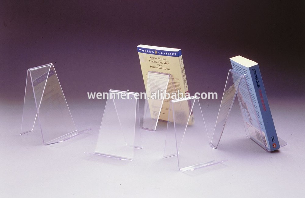 2016 NEW customized acrylic book display stand rack, bookends