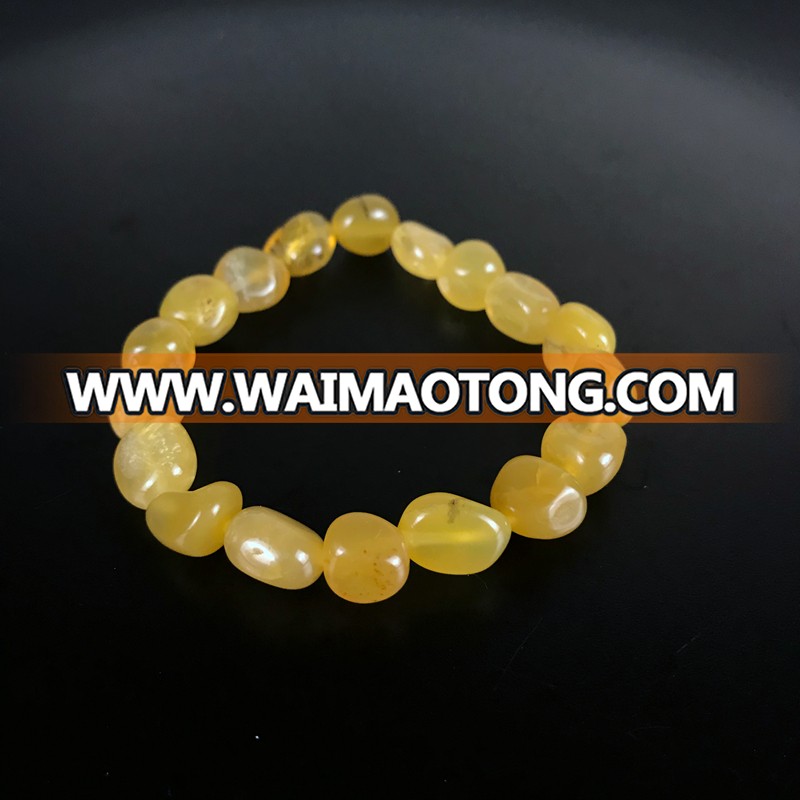 High quality natural yellow opal tumble stone bracelet