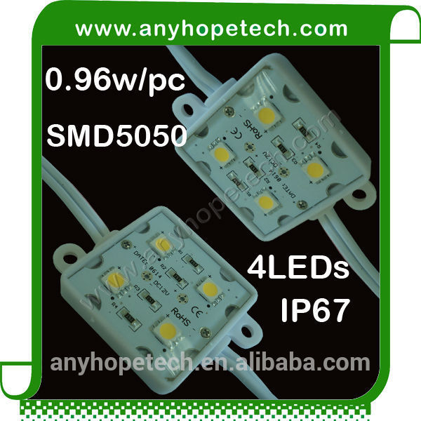 Plastic housing 4LEDs DC12V cob led module