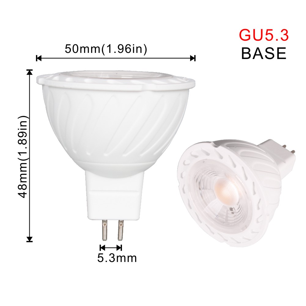 12v dc / ac gx5.3 base 5w gu5.3 mr16 led spot light bulb