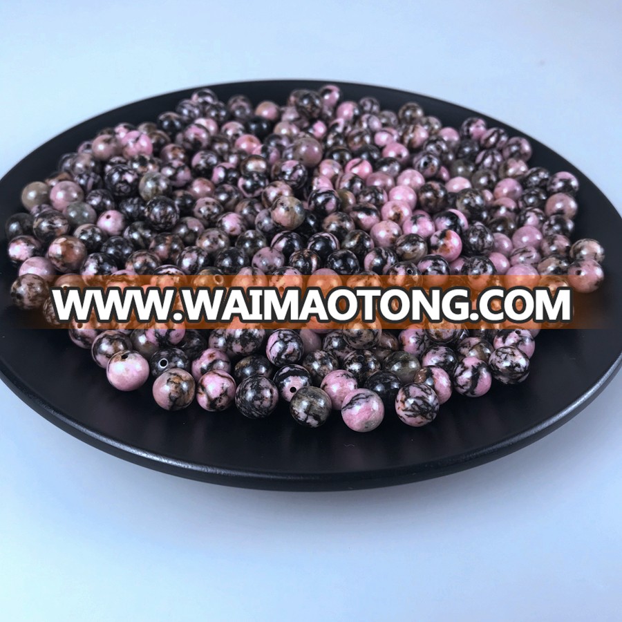 Factory supply 7mm gemstone sphere with half hole