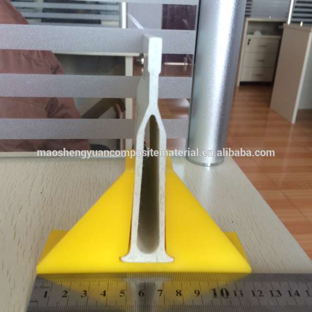 High strength Pultruded Composite Fiberglass  Slat Flooring  Support  Beam hollow beam