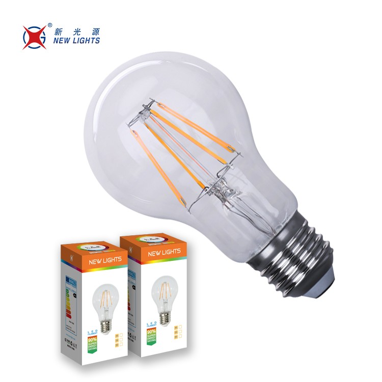 Clear glass Ceramic filament materials e27 6500k 440lm 4w a60 wifi led bulb for the indoor lighting