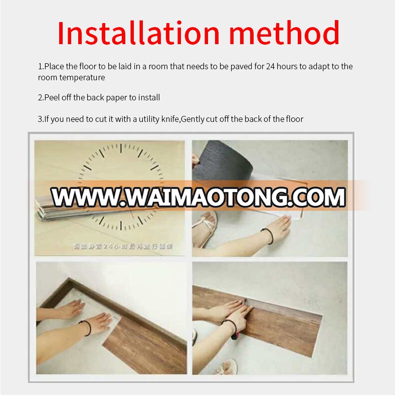 DIY self adhesive SPC wood laminate floor tile