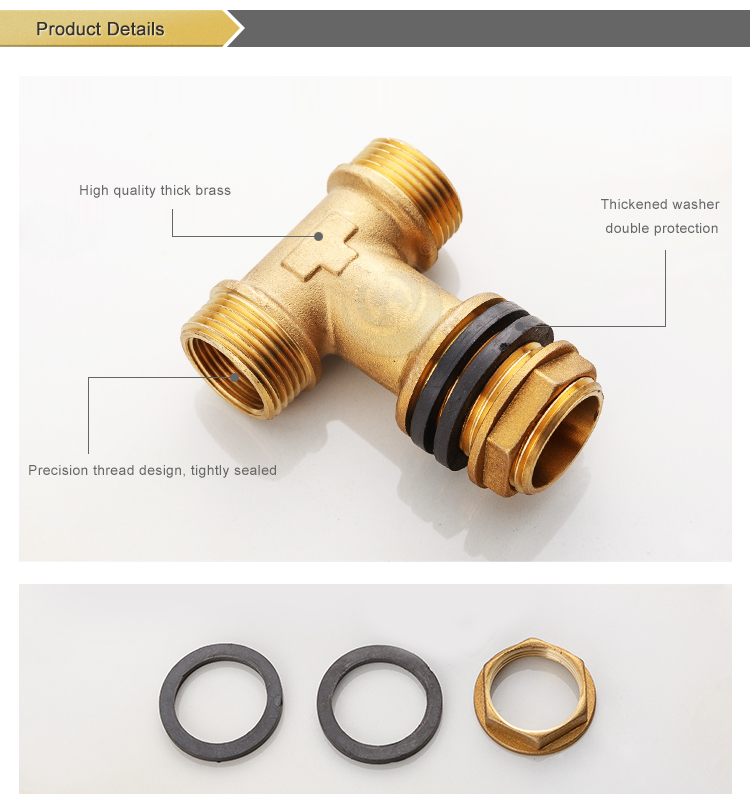 Hot sale rotating connection forged extension ms screw tee joint pipe and tube brass pipe fitting