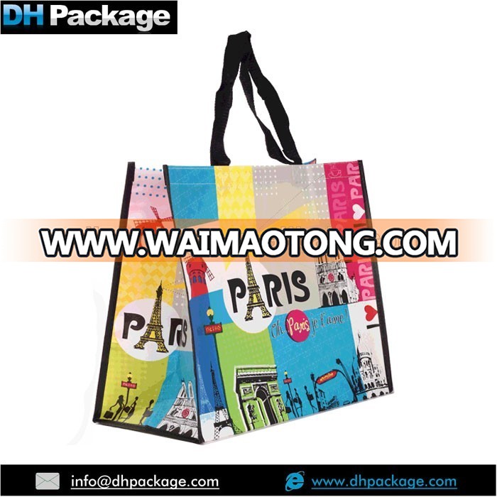 Custom I LOVE PARIS Printing PPNW NON-WOVEN BAG TRAVEL GROCERY REUSABLE