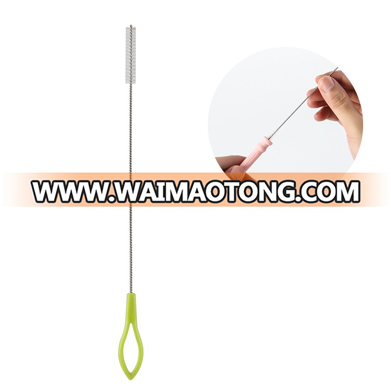 New product heat resistance silicone straw collapsible drinking straw with clean brush