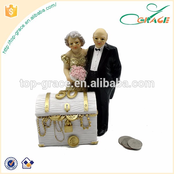 Gold marry saving bank decorative wedding anniversary decoration