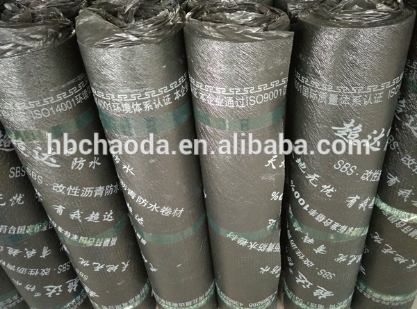 SBS styrene butadiene styrene asphalt roll for roofing