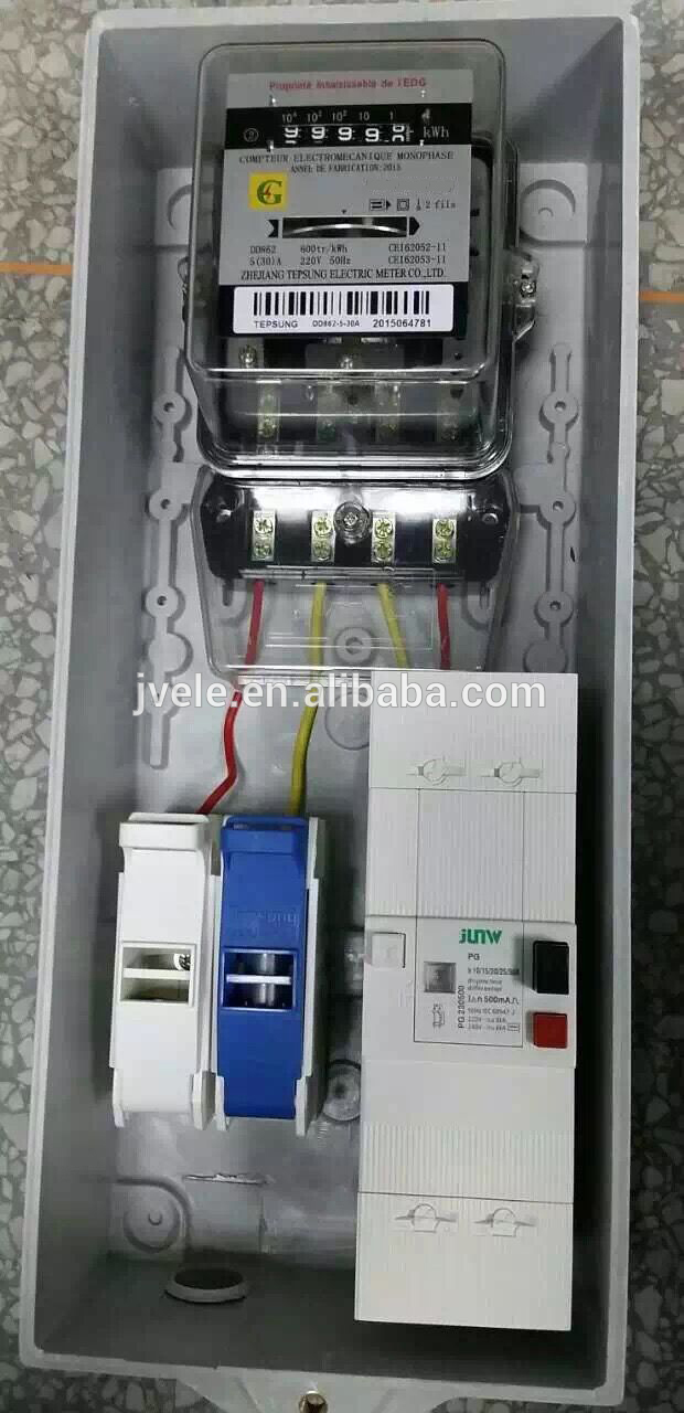 To supply single phase and Three phase prepaid energy meter box /cabinet