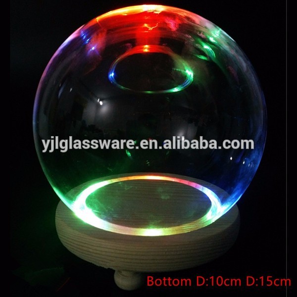 Hot selling available different sizes ball shape led glass dome for decoration