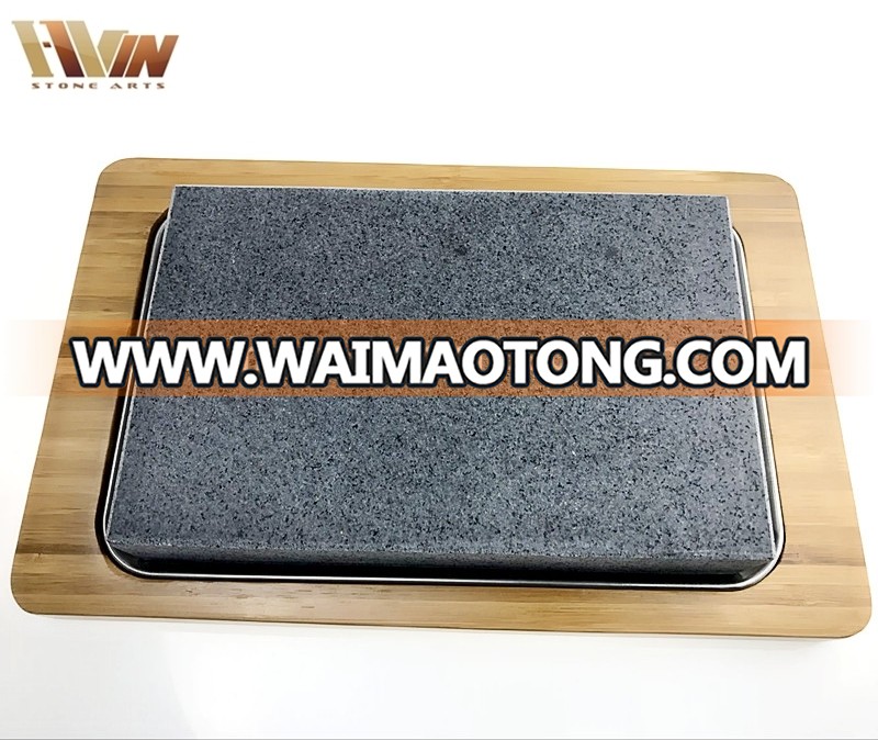 Wholesale Steak Stone And Plate/Hot Rock Cooking Stone Set For Restaurant