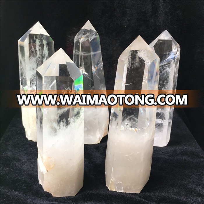 Wholesale natural clear quartz crystal point raw crystal points crystal wands