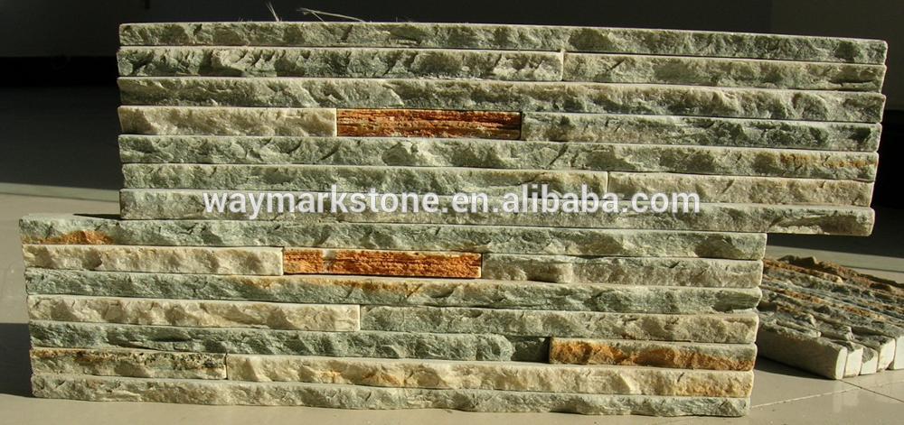 Landscape quartz waterfall stone natural cultured panel wholesale WP-ZB14