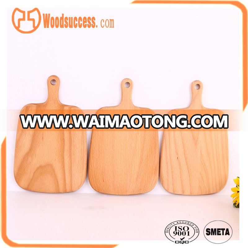 no paint beech wood bread chopping board with hole