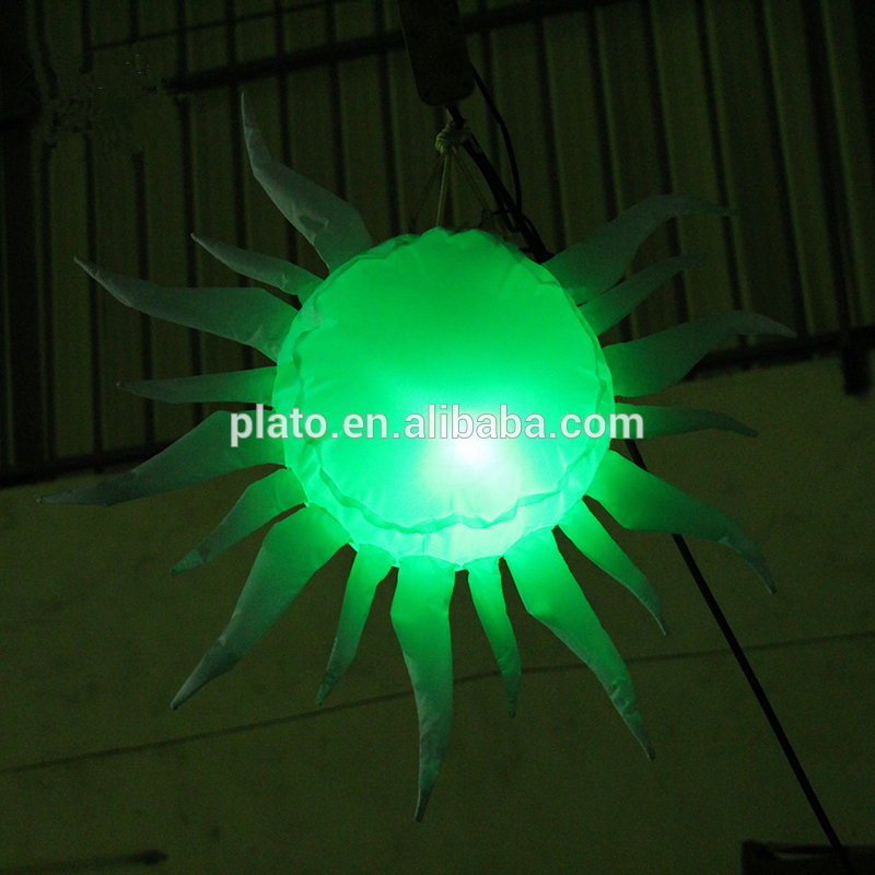 Advertising inflatable sun flower with colorful led for event decoration