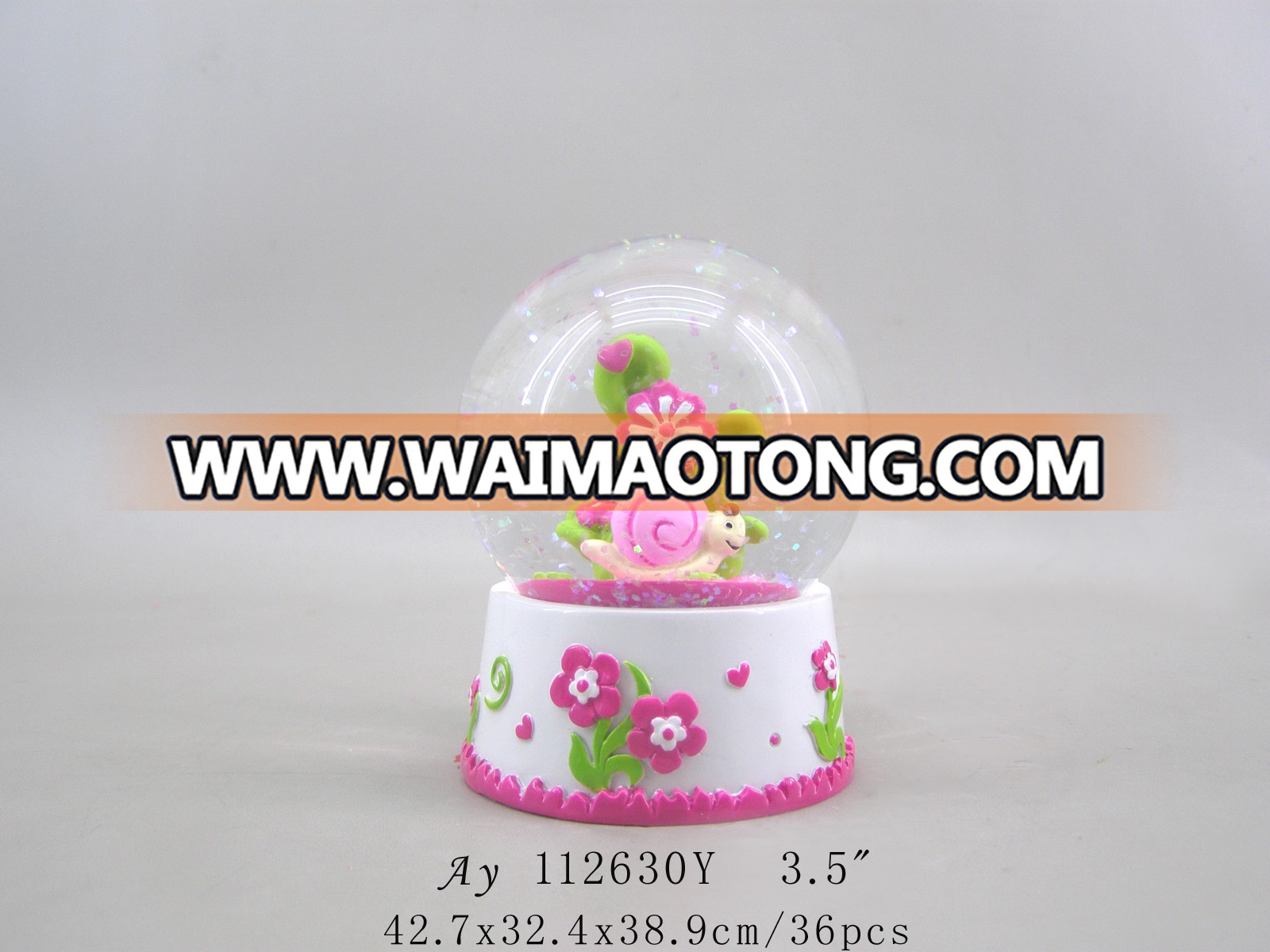 80MM Ballet glass snow globe for custom water ball