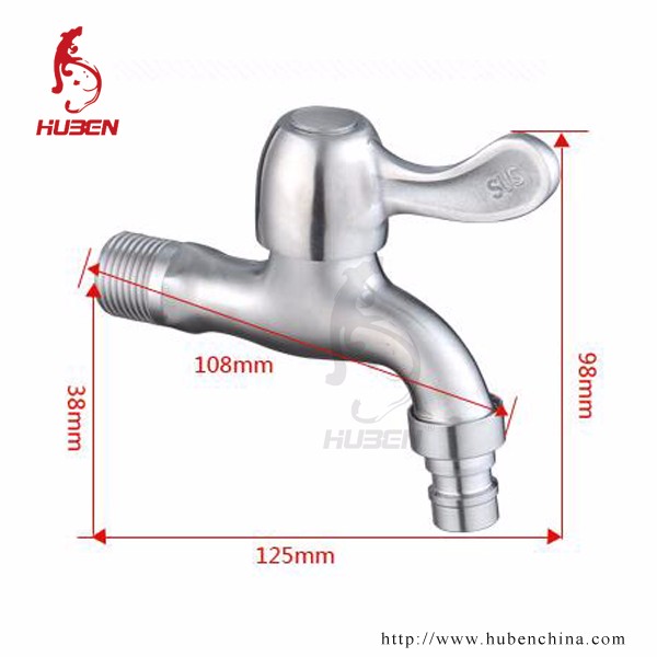 High Quality garden faucet stainless steel bibcock tap