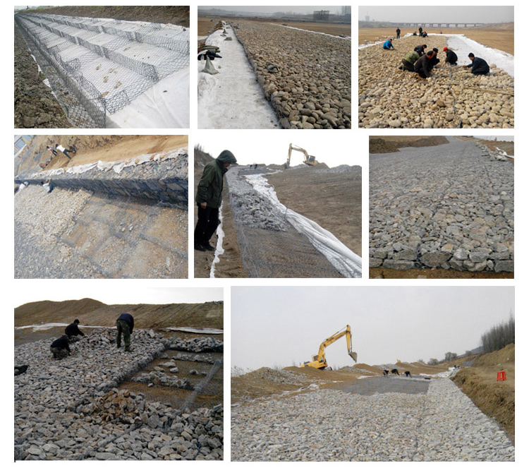 Gabion mesh China cheap price galvanized stone cages gabion walls