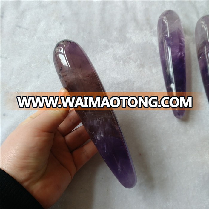 safe natural amethyst quartz crystal massage healing wands crystal sexy dildos penis