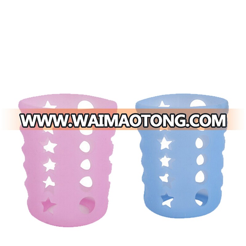 High quality Bpa free silicone sleeves for baby glass bottle