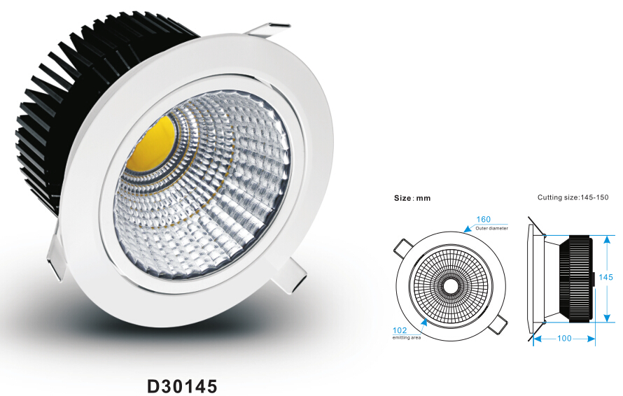 Highest Level High Intensity Ce Rohs Certified 30W Cob Led Epistar Chip