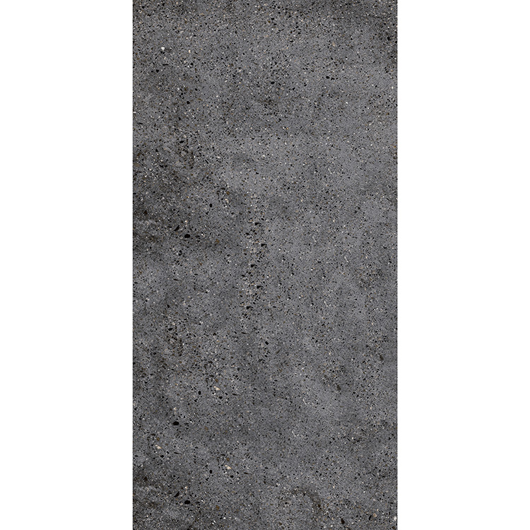 Interior and Exterior Dark Black Non Slip Terrazzo Rustic Glazed Tile for Floor