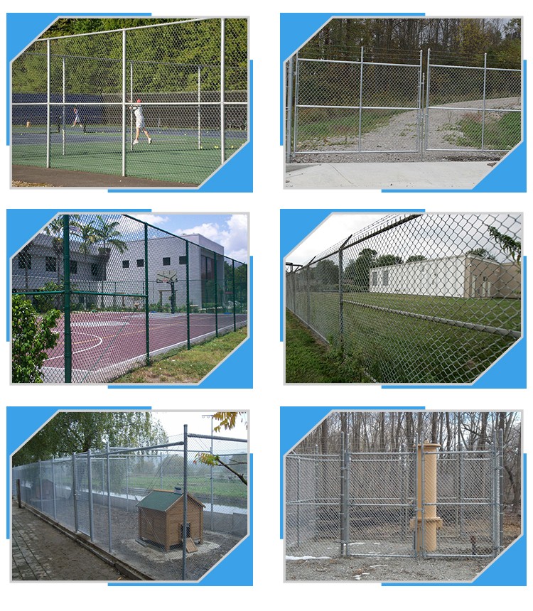 Customized size used wire mesh chain link fence for backyard