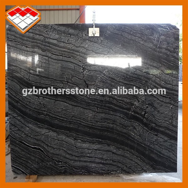 High quality stone design wall tiles black wood marble flooring