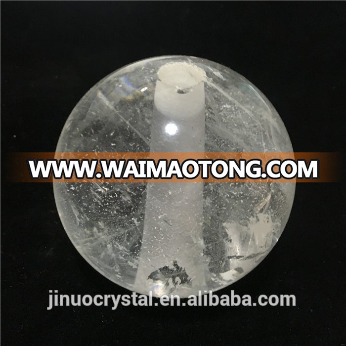 Wholesale Natural quartz crystal ball with holes for home decoration crystal balls with holes chandeliers