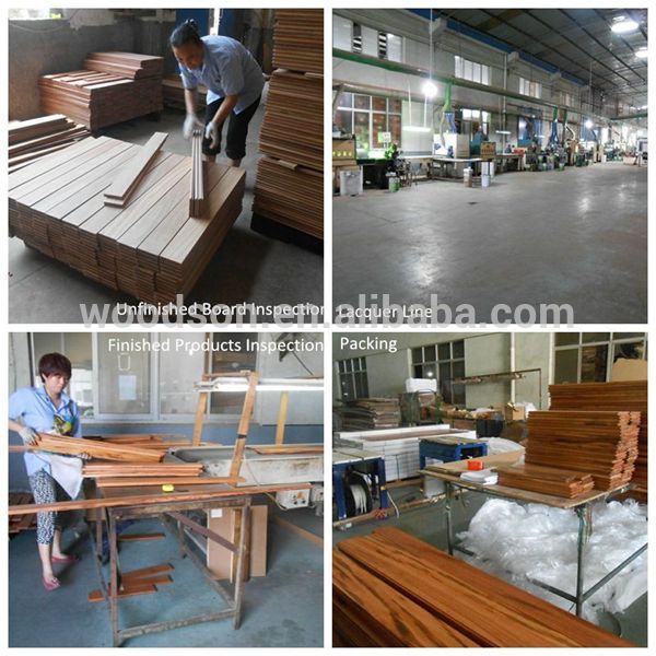 Commercial Embossed Teak Solid Hardwood Flooring