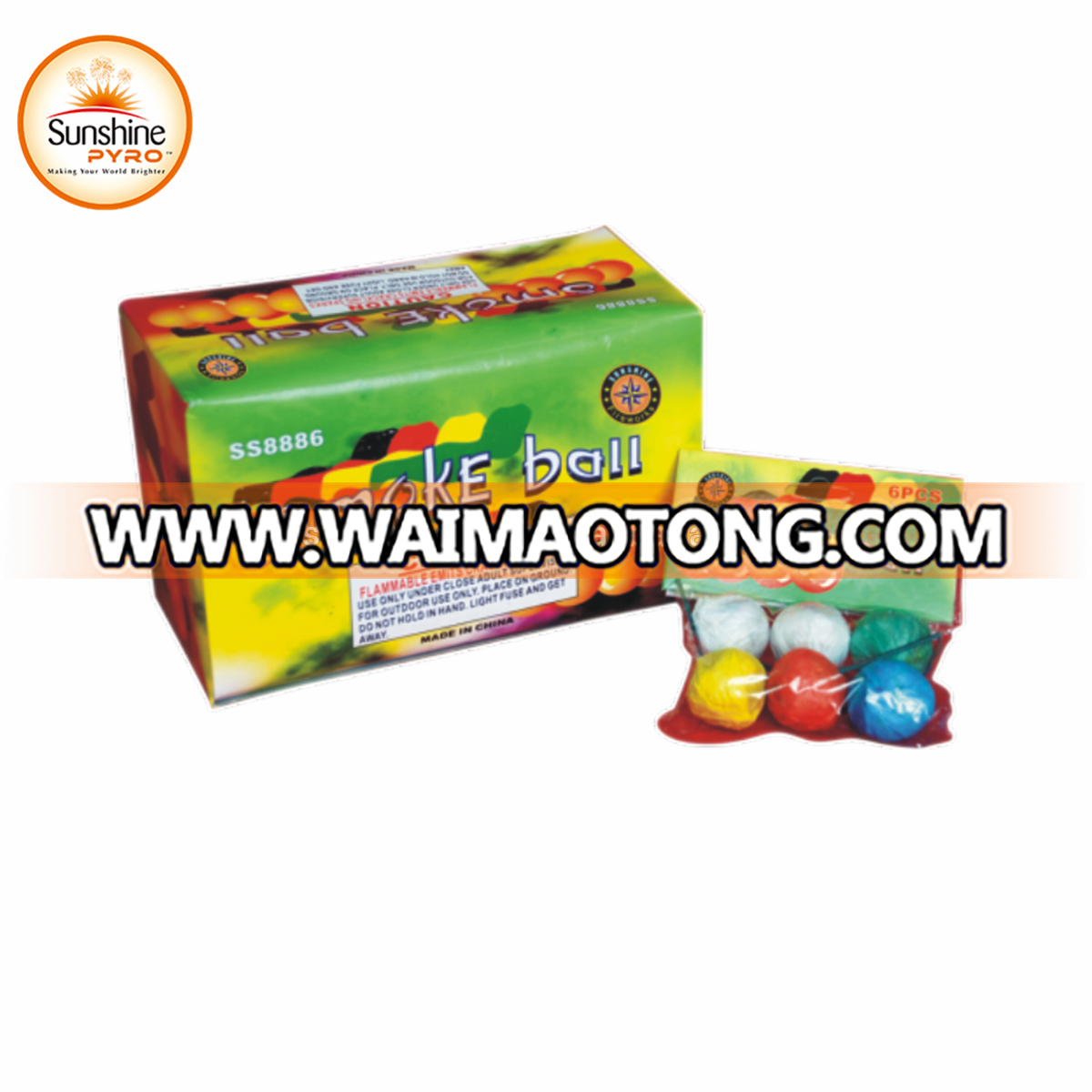 Consumer Outdoor Daytime Color Smoke Ball Fireworks