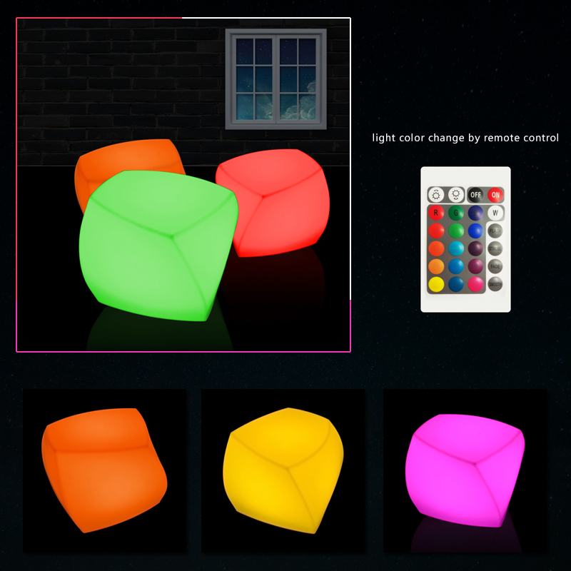 2019 hot sale product Rechargeable RGB color LED cube stool change color by touch