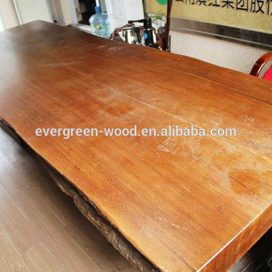 Solid wood slab dining tables Myanmar teak solid wood