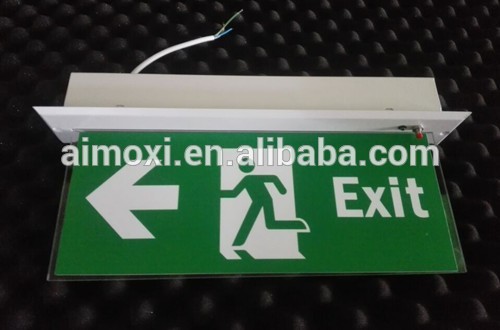 Batteries Rechargeable Recessed Emergency Exit Sign