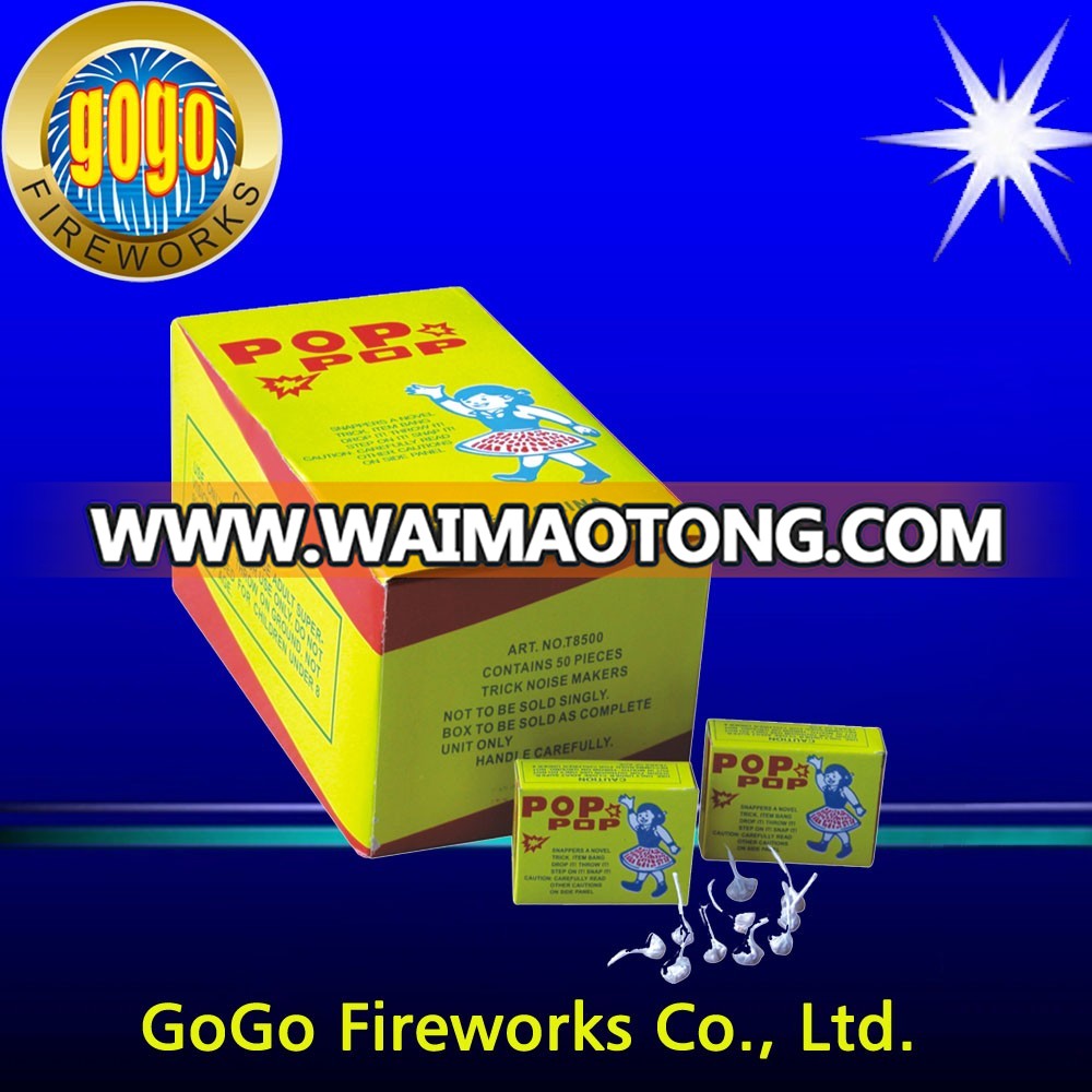 T8500 toy firework high quality and good price mini firecrackers power pops firework pop pop snapper toy firework