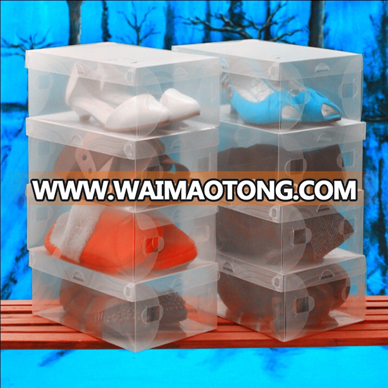 Stackable Plastic Folding Shoe Box With Movable Lids