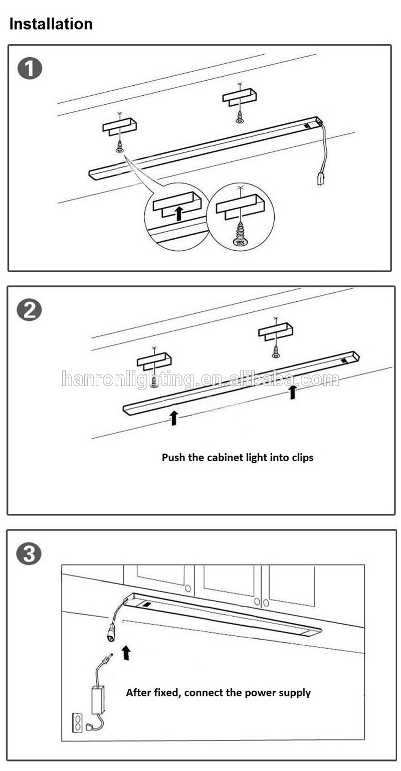 LED soft Touch sensor sensitive screen dimmer light switch under cabinet LED light