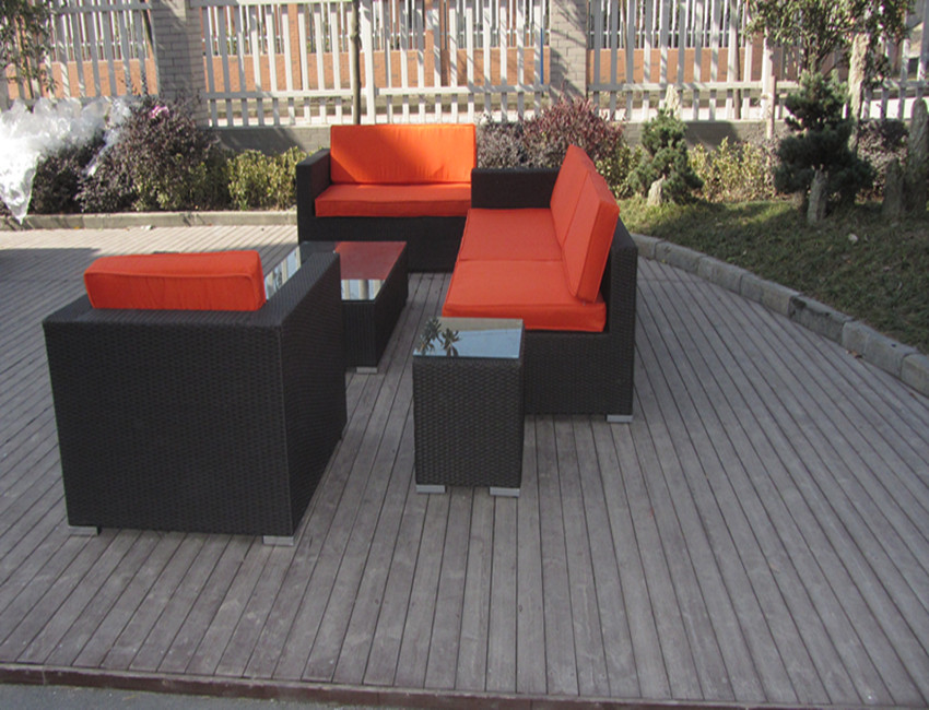 Good quality  luxury outdoor wicker garden furniture ratatn sofa set