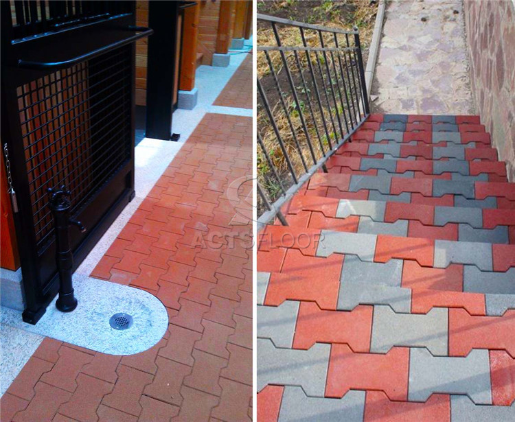 UV Resistance Backyard Pathway Rubber Paver