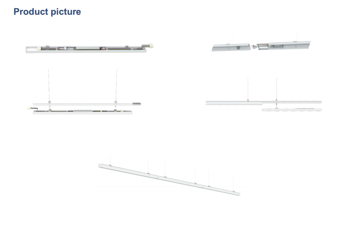 smd2835 hanging continuous Led linear light supermarkets, 5 years warranty